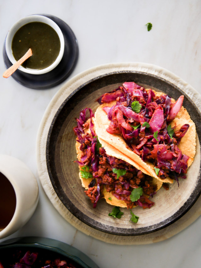 Cabbage Chorizo Tacos – Two ingredient, vegan tacos